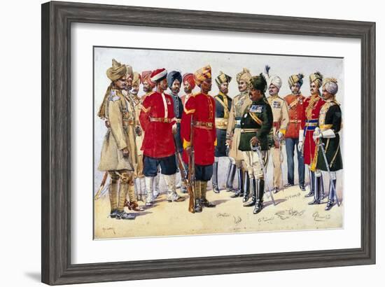 Imperial Service Troops, Illustration from 'Armies of India' by Major G.F. MacMunn, Published in…-Alfred Crowdy Lovett-Framed Giclee Print