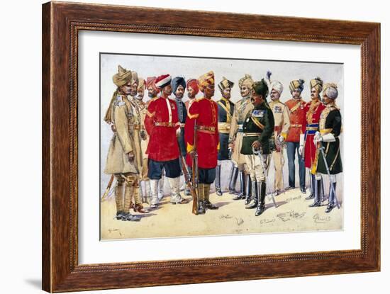 Imperial Service Troops, Illustration from 'Armies of India' by Major G.F. MacMunn, Published in…-Alfred Crowdy Lovett-Framed Giclee Print