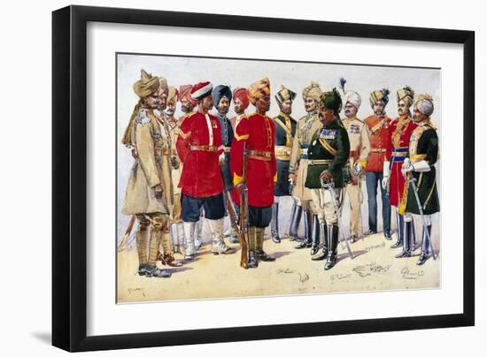 Imperial Service Troops, Illustration from 'Armies of India' by Major G.F. MacMunn, Published in…-Alfred Crowdy Lovett-Framed Giclee Print