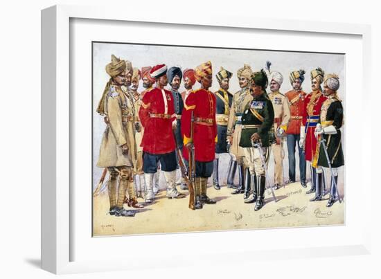 Imperial Service Troops, Illustration from 'Armies of India' by Major G.F. MacMunn, Published in…-Alfred Crowdy Lovett-Framed Giclee Print