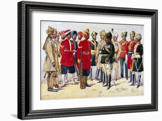 Imperial Service Troops, Illustration from 'Armies of India' by Major G.F. MacMunn, Published in…-Alfred Crowdy Lovett-Framed Giclee Print