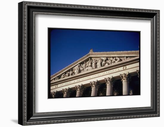 Imperial Washington Portfolio, DC Views, 1952: Archives of United States of America Facade Detail-Walker Evans-Framed Photographic Print