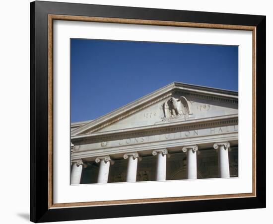 Imperial Washington Portfolio, DC Views, 1952: Constitution Hall Facade Detail-Walker Evans-Framed Photographic Print