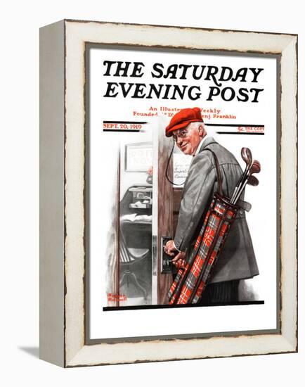 "Important Business" Saturday Evening Post Cover, September 20,1919-Norman Rockwell-Framed Premier Image Canvas