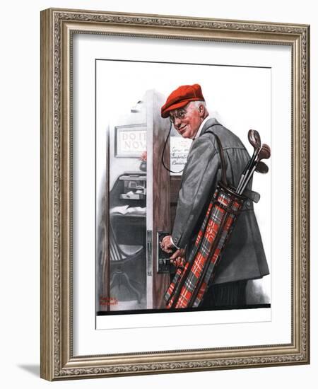 "Important Business", September 20,1919-Norman Rockwell-Framed Giclee Print