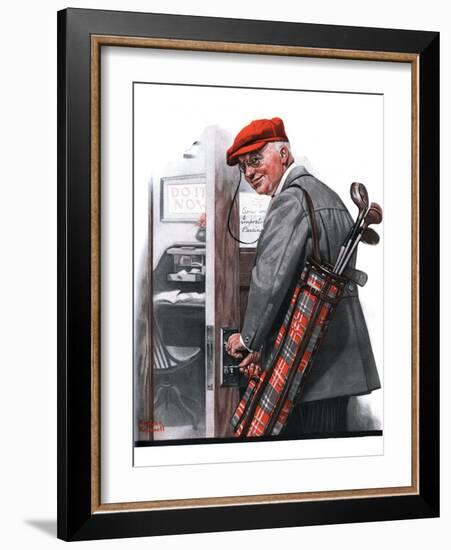 "Important Business", September 20,1919-Norman Rockwell-Framed Giclee Print