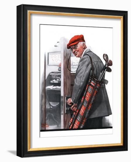 "Important Business", September 20,1919-Norman Rockwell-Framed Giclee Print