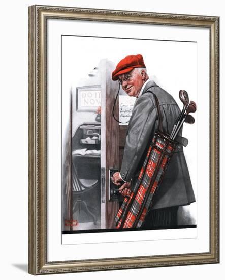 "Important Business", September 20,1919-Norman Rockwell-Framed Giclee Print