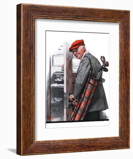 "Important Business", September 20,1919-Norman Rockwell-Framed Giclee Print