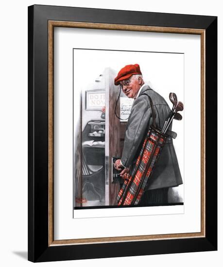 "Important Business", September 20,1919-Norman Rockwell-Framed Giclee Print