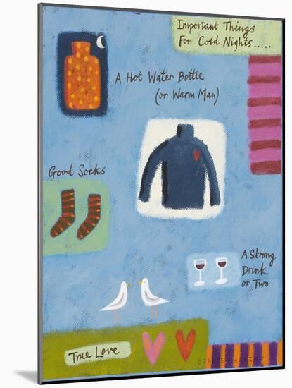 Important Things for Cold Nights-Sophie Harding-Mounted Giclee Print