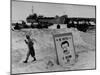 Imposing Sign Placed on Beach by Defending Troops, Copied from Article on George Orwell's 1984-Francis Miller-Mounted Photographic Print