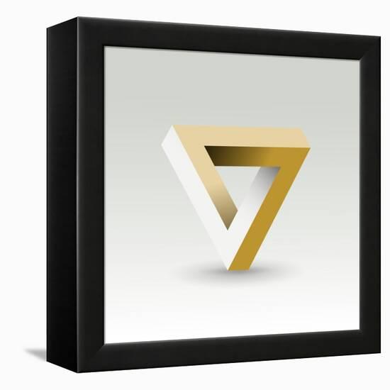 Impossible Looped Triangle Vector Logo Template. Luxury Symbol-i3alda-Framed Stretched Canvas