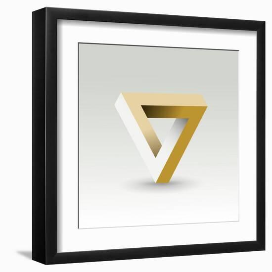 Impossible Looped Triangle Vector Logo Template. Luxury Symbol-i3alda-Framed Art Print