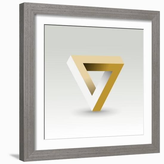 Impossible Looped Triangle Vector Logo Template. Luxury Symbol-i3alda-Framed Art Print