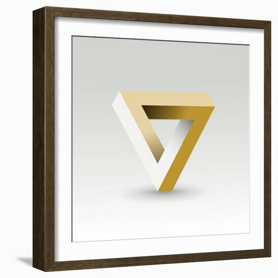 Impossible Looped Triangle Vector Logo Template. Luxury Symbol-i3alda-Framed Art Print