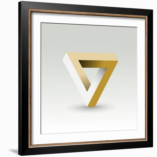 Impossible Looped Triangle Vector Logo Template. Luxury Symbol-i3alda-Framed Art Print