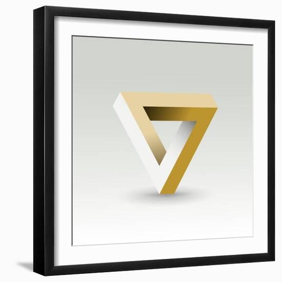 Impossible Looped Triangle Vector Logo Template. Luxury Symbol-i3alda-Framed Art Print