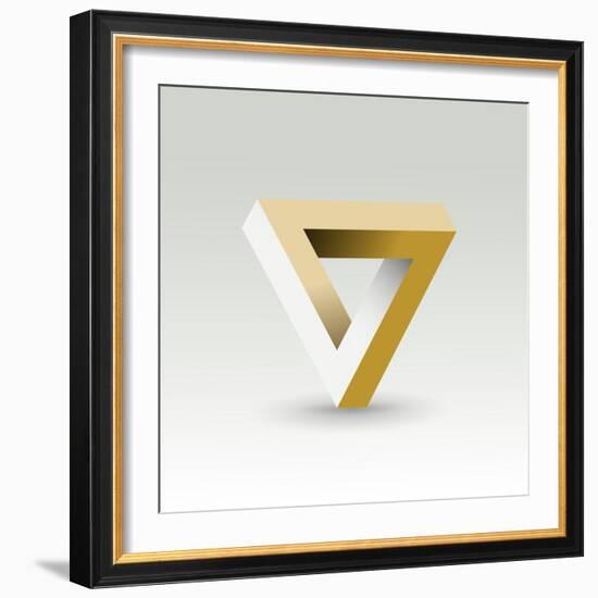 Impossible Looped Triangle Vector Logo Template. Luxury Symbol-i3alda-Framed Art Print