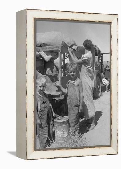 Impoverished Family-Dorothea Lange-Framed Stretched Canvas