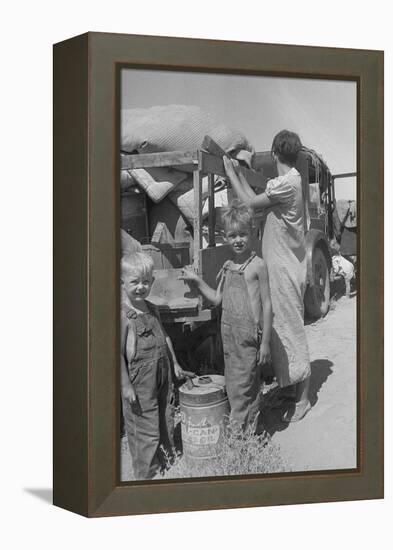 Impoverished Family-Dorothea Lange-Framed Stretched Canvas