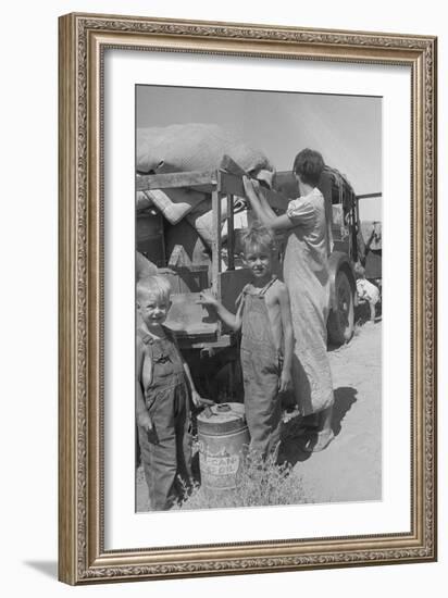 Impoverished Family-Dorothea Lange-Framed Art Print