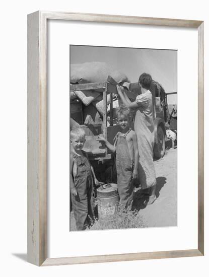 Impoverished Family-Dorothea Lange-Framed Art Print