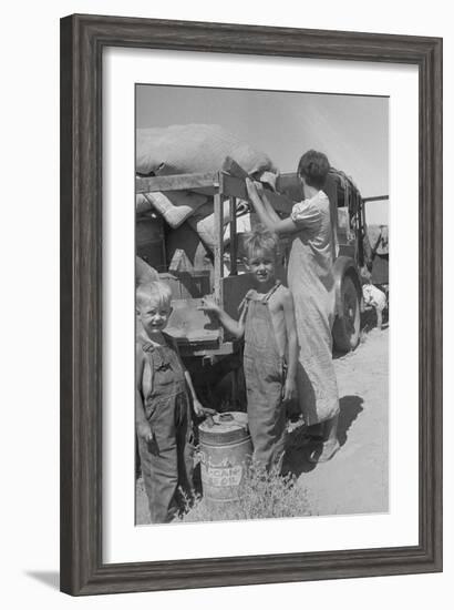 Impoverished Family-Dorothea Lange-Framed Art Print