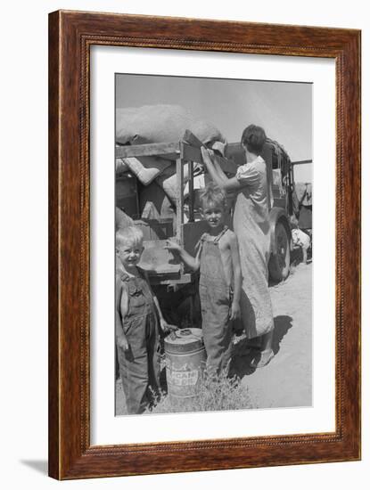 Impoverished Family-Dorothea Lange-Framed Art Print