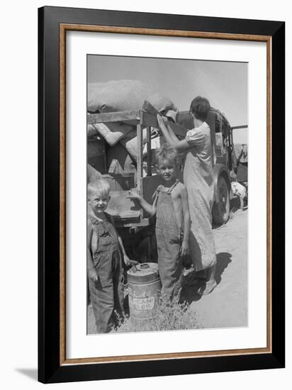 Impoverished Family-Dorothea Lange-Framed Art Print