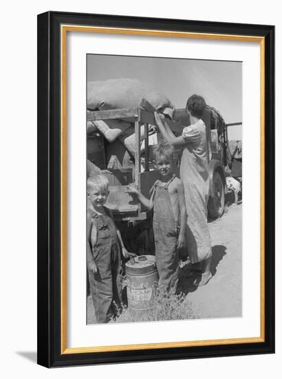 Impoverished Family-Dorothea Lange-Framed Art Print