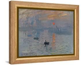 Impression: Sunrise, 1872-Claude Monet-Framed Premier Image Canvas
