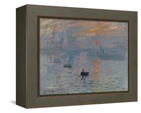 Impression: Sunrise, 1872-Claude Monet-Framed Premier Image Canvas