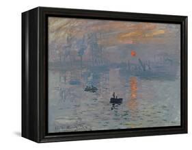 Impression: Sunrise, 1872-Claude Monet-Framed Premier Image Canvas