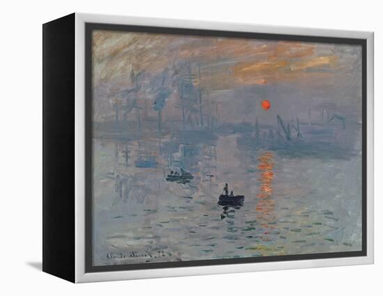 Impression: Sunrise, 1872-Claude Monet-Framed Premier Image Canvas