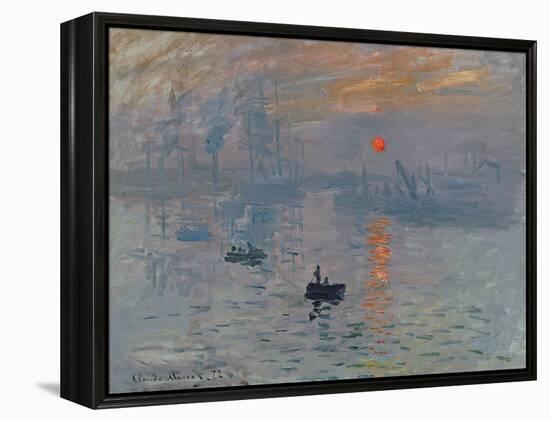 Impression: Sunrise, 1872-Claude Monet-Framed Premier Image Canvas