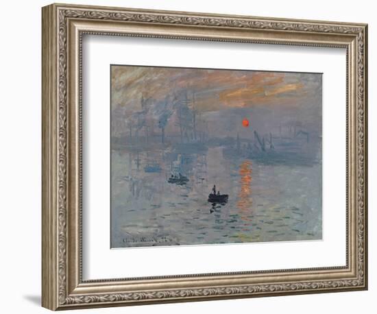 Impression: Sunrise, 1872-Claude Monet-Framed Premium Giclee Print