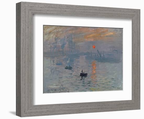 Impression: Sunrise, 1872-Claude Monet-Framed Premium Giclee Print