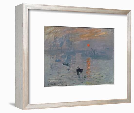 Impression: Sunrise, 1872-Claude Monet-Framed Premium Giclee Print