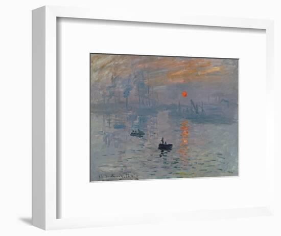 Impression: Sunrise, 1872-Claude Monet-Framed Premium Giclee Print