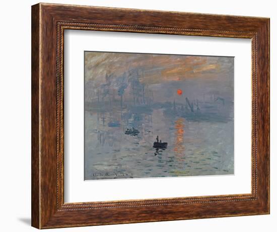 Impression: Sunrise, 1872-Claude Monet-Framed Premium Giclee Print