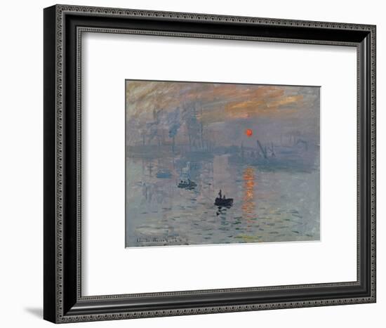 Impression: Sunrise, 1872-Claude Monet-Framed Premium Giclee Print