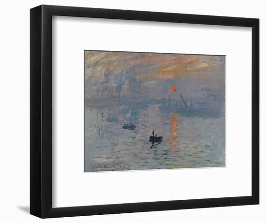 Impression: Sunrise, 1872-Claude Monet-Framed Premium Giclee Print