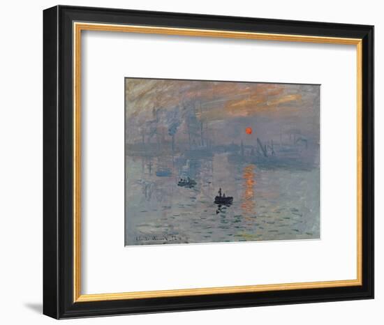 Impression: Sunrise, 1872-Claude Monet-Framed Premium Giclee Print