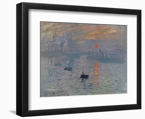 Impression: Sunrise, 1872-Claude Monet-Framed Premium Giclee Print