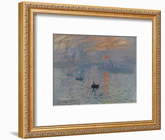 Impression: Sunrise, 1872-Claude Monet-Framed Premium Giclee Print