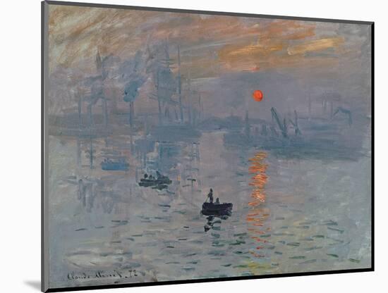 Impression: Sunrise, 1872-Claude Monet-Mounted Premium Giclee Print