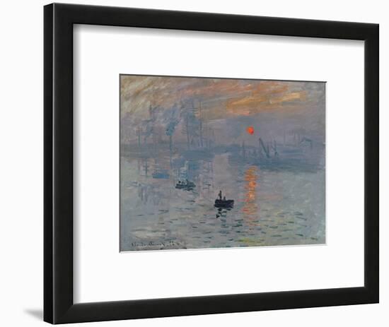 Impression: Sunrise, 1872-Claude Monet-Framed Premium Giclee Print