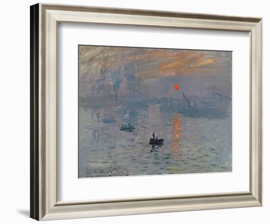 Impression: Sunrise, 1872-Claude Monet-Framed Premium Giclee Print