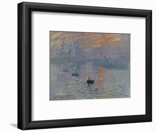 Impression: Sunrise, 1872-Claude Monet-Framed Premium Giclee Print